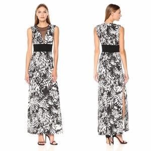 Just Cavalli Wings of a Dove Black Maxi Dress NWT